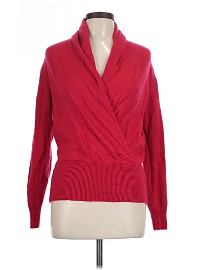 Pre-owned Ann Taylor Cardigan Sweater In Red