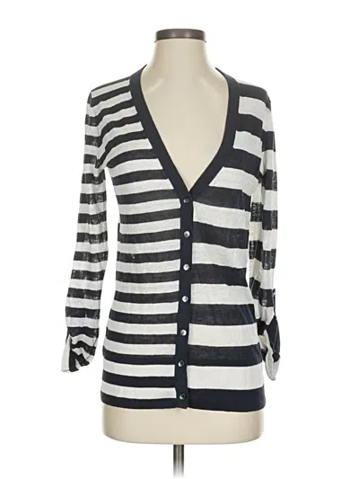 Pre-owned Ann Taylor Cardigan Sweater In Silver