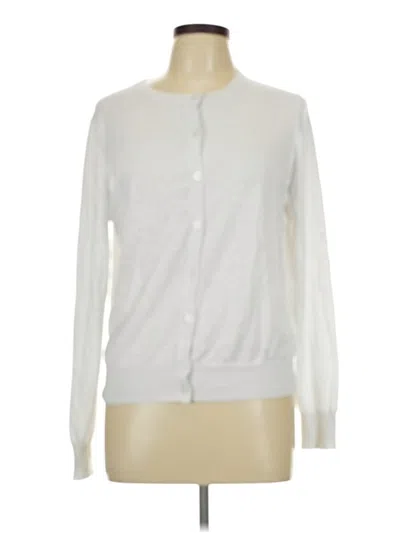 Pre-owned Ann Taylor Cardigan Sweater In Silver