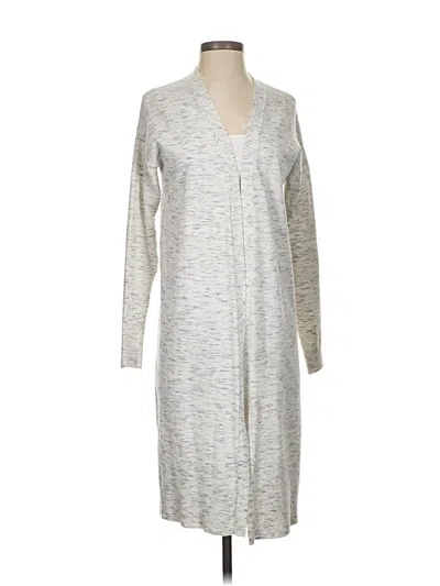 Pre-owned Ann Taylor Cardigan Sweater In Silver