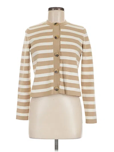Pre-owned Ann Taylor Cardigan Sweater In Tan