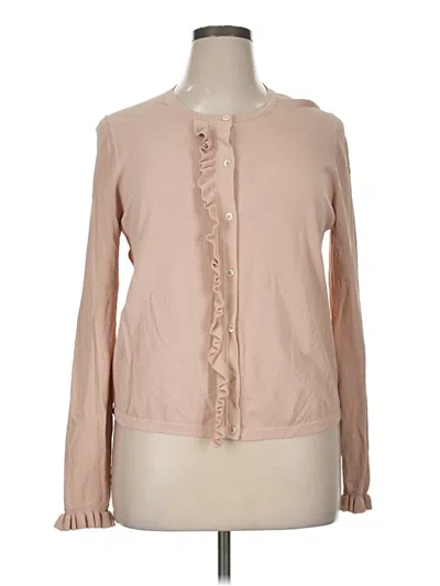 Pre-owned Ann Taylor Cardigan Sweater In Tan