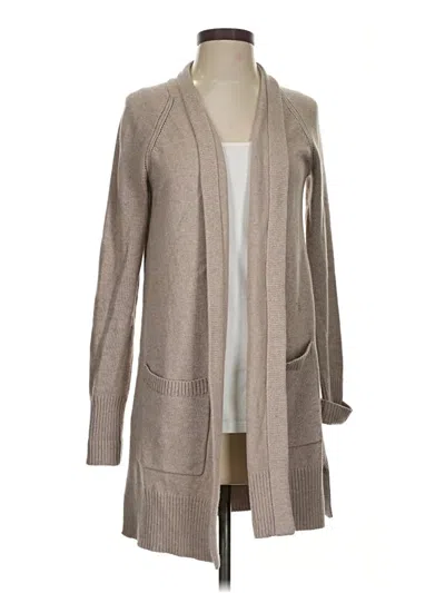 Pre-owned Ann Taylor Cardigan Sweater In Tan