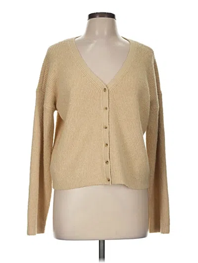 Pre-owned Ann Taylor Cardigan Sweater In Tan