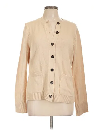 Pre-owned Ann Taylor Cardigan Sweater In Tan