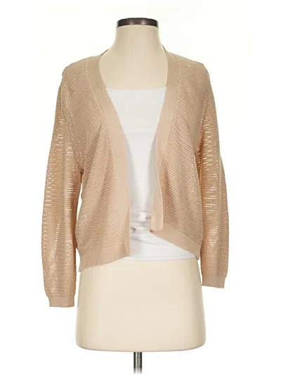 Pre-owned Ann Taylor Cardigan Sweater In Tan