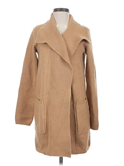 Pre-owned Ann Taylor Cardigan Sweater In Tan