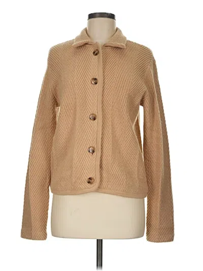 Pre-owned Ann Taylor Cardigan Sweater In Tan
