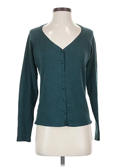 Pre-owned Ann Taylor Cardigan Sweater In Teal