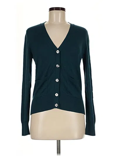Pre-owned Ann Taylor Cardigan Sweater In Teal