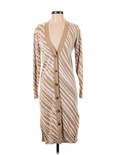 Pre-owned Ann Taylor Cardigan Sweater In White