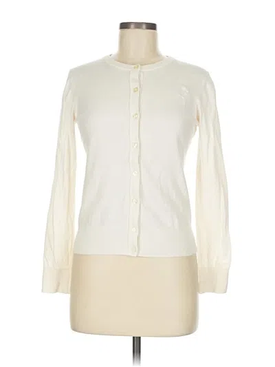 Pre-owned Ann Taylor Cardigan Sweater In White