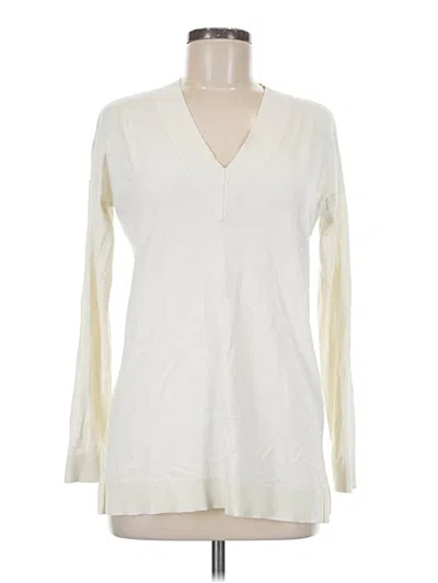 Pre-owned Ann Taylor Cardigan Sweater In White