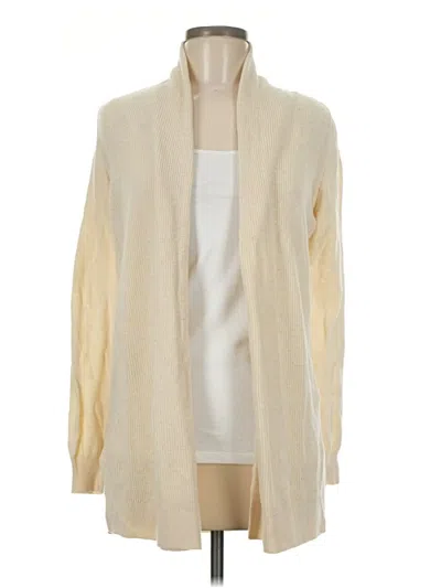 Pre-owned Ann Taylor Cardigan Sweater In White