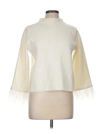 Pre-owned Ann Taylor Cardigan Sweater In White