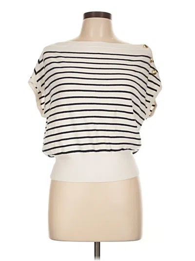 Pre-owned Ann Taylor Cardigan Sweater In White