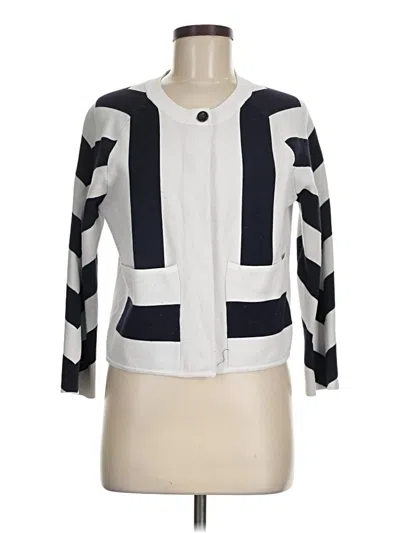 Pre-owned Ann Taylor Cardigan Sweater In White