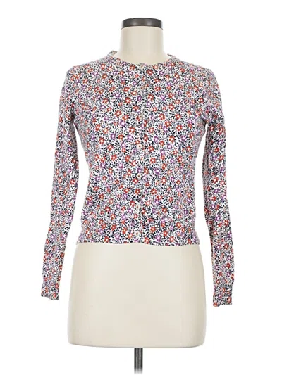 Pre-owned Ann Taylor Cardigan Sweater In White