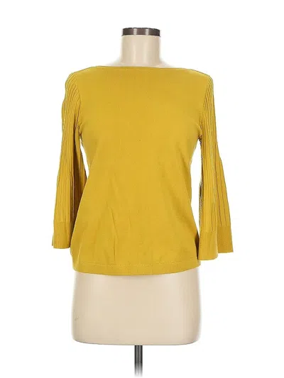 Pre-owned Ann Taylor Cardigan Sweater In Yellow