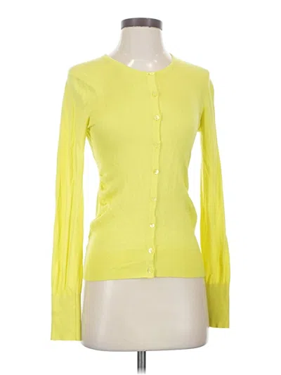 Pre-owned Ann Taylor Cardigan Sweater In Yellow