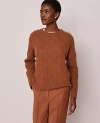 Ann Taylor Cashmere Cable Sweater In Brown