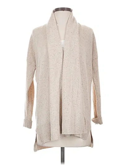 Pre-owned Ann Taylor Cashmere Cardigan Sweater In Tan
