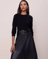 Ann Taylor Cashmere Crew Neck Sweater In Black