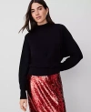 Ann Taylor Cashmere Dolman Sleeve Sweater In Black