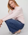 Ann Taylor Cashmere Dolman Sleeve Sweater In Pearl Pink