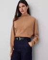 Shop Ann Taylor Cashmere Dolman Sleeve Sweater In Perfect Camel