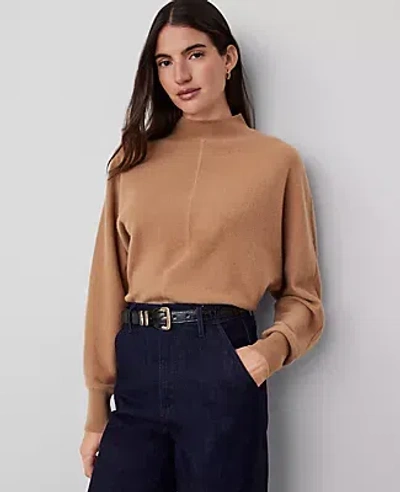 Ann Taylor Cashmere Dolman Sleeve Sweater In Perfect Camel