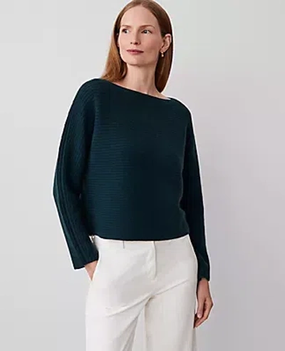 Ann Taylor Cashmere Dolman Sweater In Pine