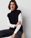 Ann Taylor Cashmere Geo Stitch Vest In Black