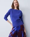 Ann Taylor Cashmere Off-the-shoulder Sweater In Blue