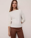Ann Taylor Cashmere Off-the-shoulder Sweater In White