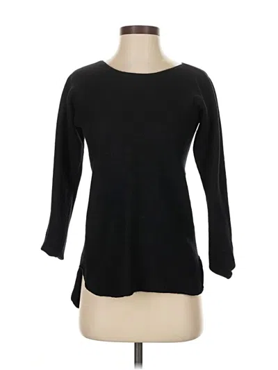 Pre-owned Ann Taylor Cashmere Pullover Sweater In Black