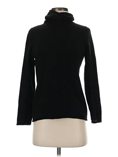 Pre-owned Ann Taylor Cashmere Pullover Sweater In Black