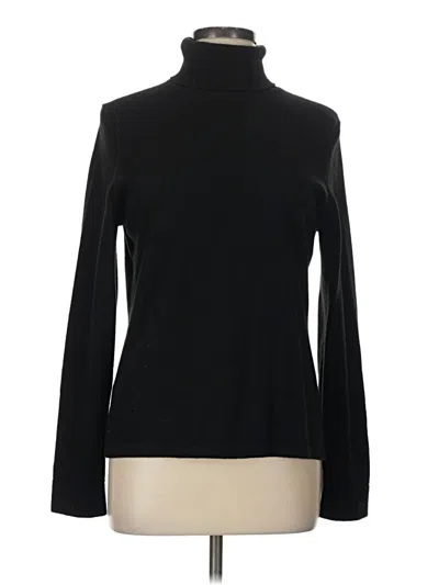 Pre-owned Ann Taylor Cashmere Pullover Sweater In Black