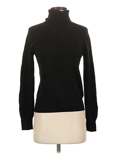 Pre-owned Ann Taylor Cashmere Pullover Sweater In Black