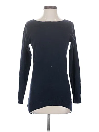 Pre-owned Ann Taylor Cashmere Pullover Sweater In Blue