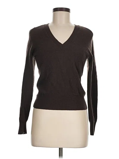 Pre-owned Ann Taylor Cashmere Pullover Sweater In Brown