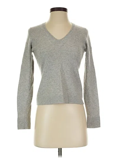 Pre-owned Ann Taylor Cashmere Pullover Sweater In Gray