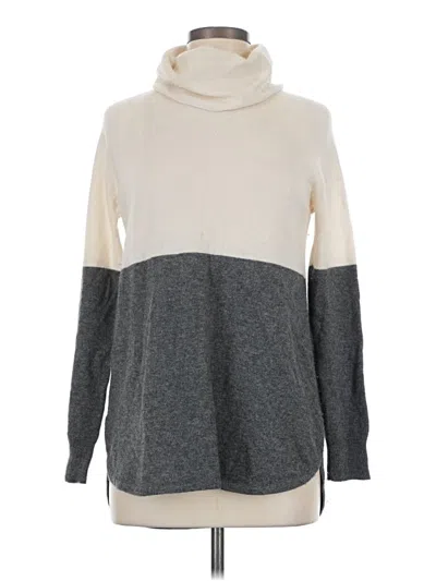 Pre-owned Ann Taylor Cashmere Pullover Sweater In Gray