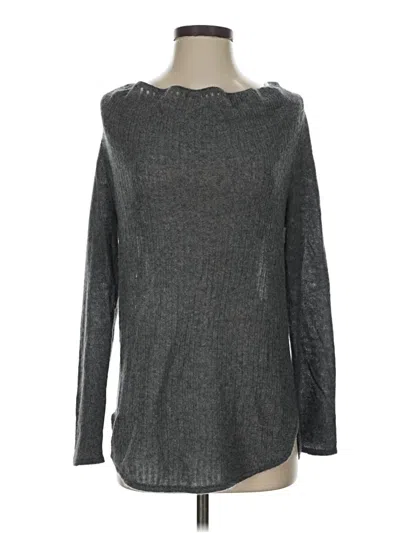 Pre-owned Ann Taylor Cashmere Pullover Sweater In Gray