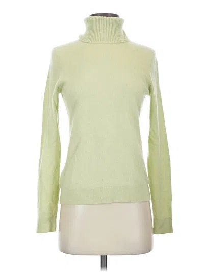 Pre-owned Ann Taylor Cashmere Pullover Sweater In Green