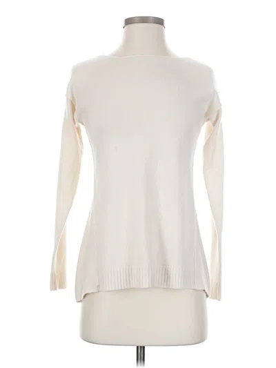 Pre-owned Ann Taylor Cashmere Pullover Sweater In Ivory