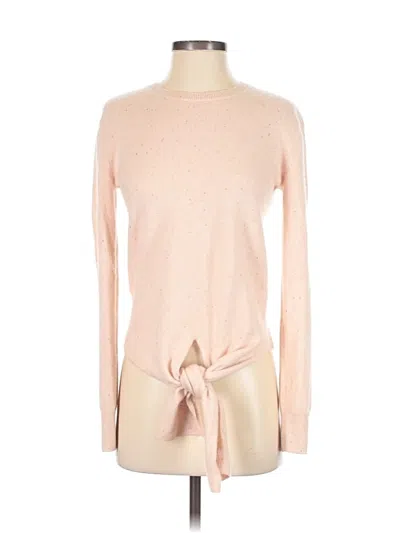 Pre-owned Ann Taylor Cashmere Pullover Sweater In Pink