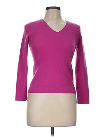 Pre-owned Ann Taylor Cashmere Pullover Sweater In Pink