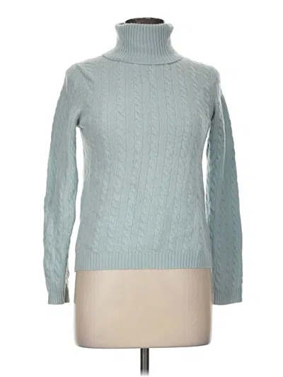 Pre-owned Ann Taylor Cashmere Pullover Sweater In Teal