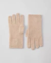 Ann Taylor Cashmere Ribbed Glove In Pale Oat Heather